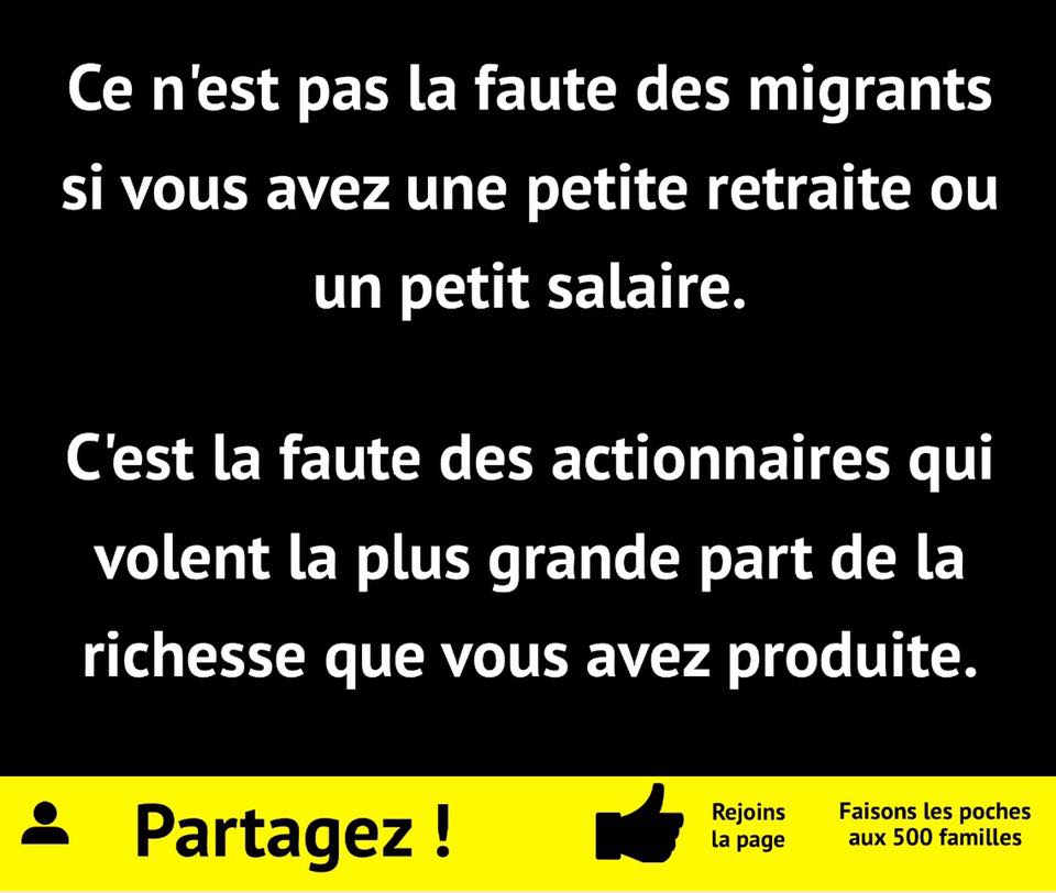 Ce n’est pas la faute des migrants